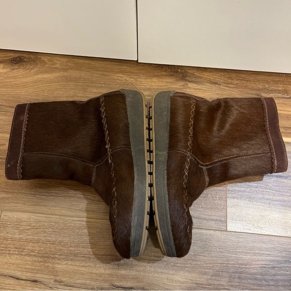 Tecnica Shoes Womens Size 10.5 41 Brown Hair Leather Fleece Lined Winter Boots - Picture 5 of 9
